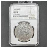 1883-O Morgan Silver Dollar MS62