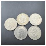 (5) Bicentennial 1976 Eisenhower Dollars