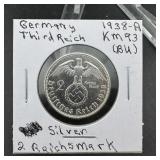 1938 German Silver Coin