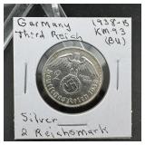 1938 German Silver Coin