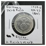 1938 German Silver Coin