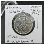 1938 German Silver Coin