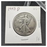 1943 D Walking Liberty Half Dollar