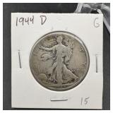 1944 D Walking Liberty Half Dollar