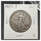 1942 S Walking Liberty Half Dollar