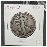1942 D Walking Liberty Half Dollar