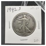 1942 S Walking Liberty Half Dollar
