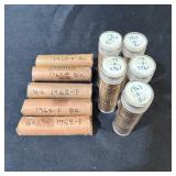 (10x Bid) Rolls 1963 P & D Lincoln Cents