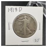 1918-D Walking Liberty Half Dollar