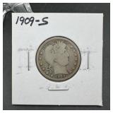 1909-S Barber Silver Quarter