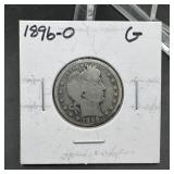 1896 Barber Silver Quarter