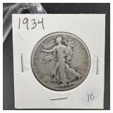 1934 Walking Liberty Half Dollar