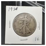 1936 Walking Liberty Half Dollar