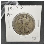 1917 S Reverse Walking Liberty Half Dollar