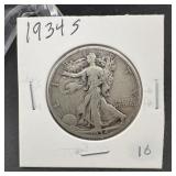 1934 S Walking Liberty Half Dollar