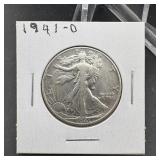 1941-D Walking Liberty Silver Half Dollar
