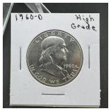 1960-D Franklin Silver Half Dollar