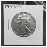 1942-S Walking Liberty Silver Half Dollar