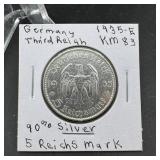 1935 German Silver Coin