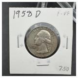 1958-D Washington Silver Quarter