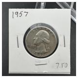 1957 Washington Silver Quarter