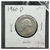 1960-D Washington Silver Quarter
