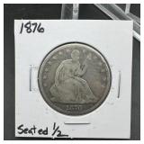 1876 Seated Liberty Half Dollar