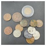 Lot of Mixed Canadian & American Coins Including S