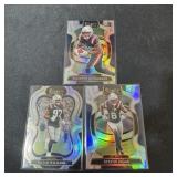 (3) Patriots Silver Football Cards
