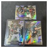 (3) Eagles Silver Football Cards