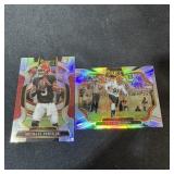 (2) Silver Football Cards