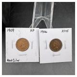 (2) Indian Head Cents