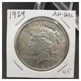 1924 Peace Silver Dollar