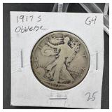 1917-S Walking Liberty Half Dollar