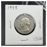 1948 Washington Silver Quarter