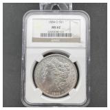 1884-o Morgan Silver Dollar - Ngc Ms 62