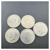 (5) Bicentennial 1976 Eisenhower Dollars