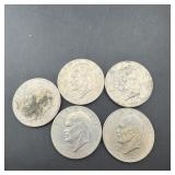 (5) Bicentennial 1976 Eisenhower Dollars