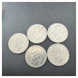 (5) Bicentennial 1976 Eisenhower Dollars