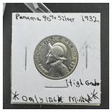 1932 Panama Balboa Silver Coin