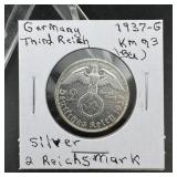 1937 German Silver Coin