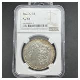 1897-o Morgan Silver Dollar - Ngc Au55