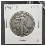 1941 D Walking Liberty Half Dollar