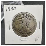 1940 Walking Liberty Half Dollar