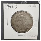 1941 D Walking Liberty Half Dollar