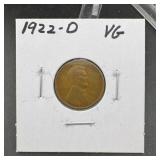 1922-d Wheat Cent Penny