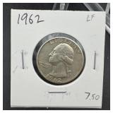 1962 Washington Silver Quarter