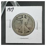 1917 Walking Liberty Silver Half Dollar