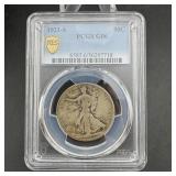 1921-S Walking Liberty Silver Half Dollar - PCGS G