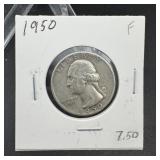 1950 Washington Silver Quarter